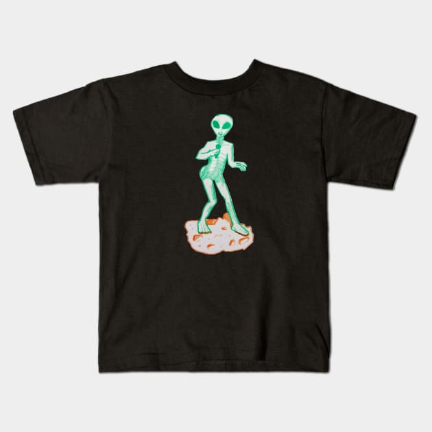Singing Alien Kids T-Shirt by GOWAWA